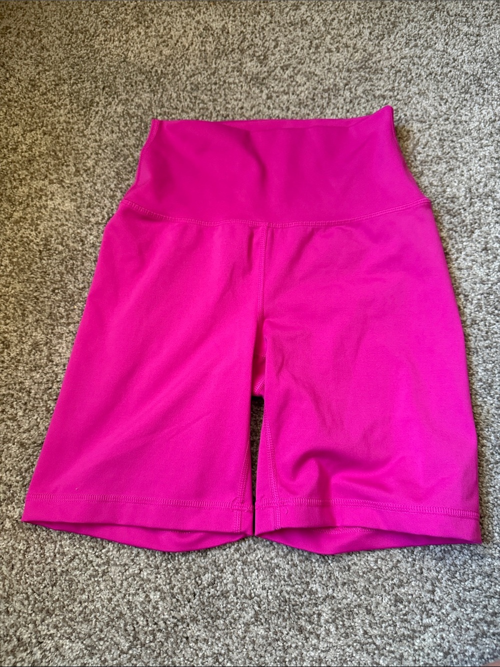 Yogalicious High-Waist Bike Shorts - Bright Pink